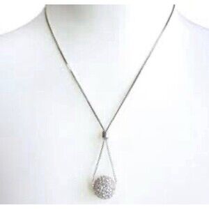 Swarovski Blink Ball Pave Pendant Adjustable Necklace